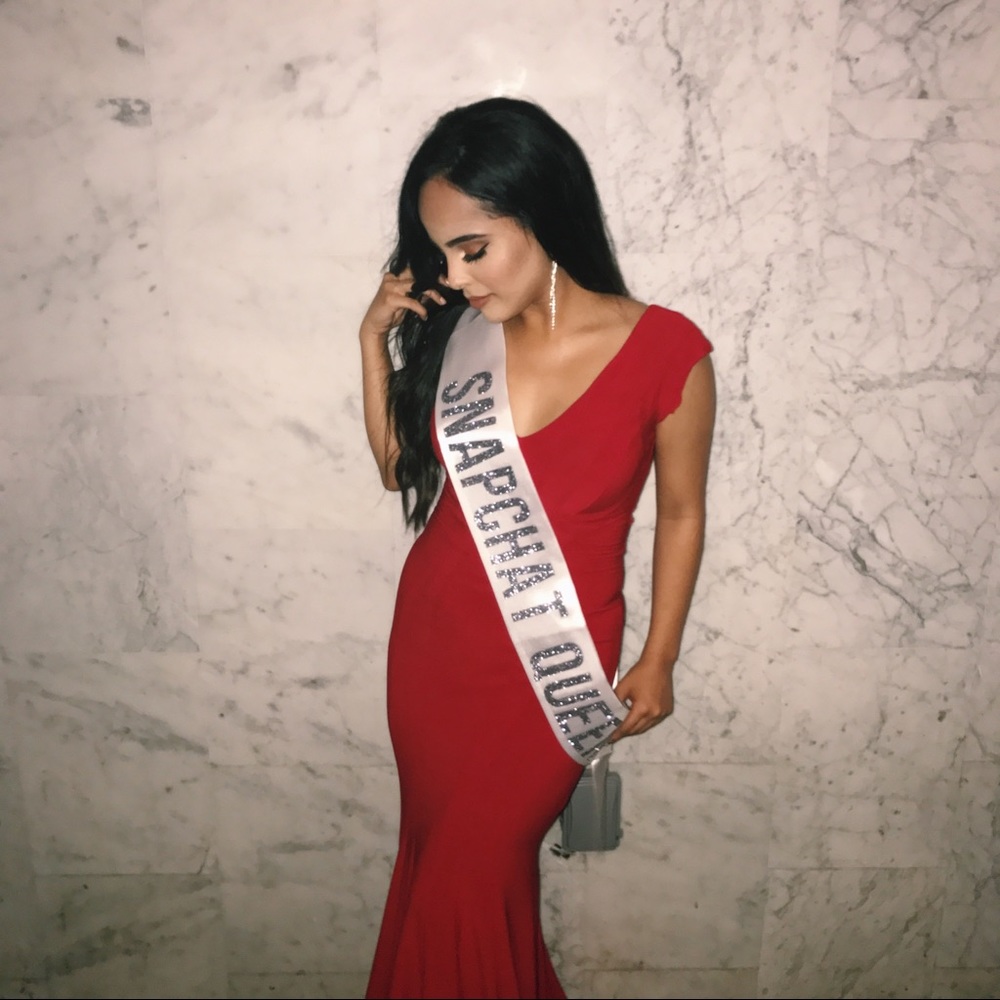 Formal red dress